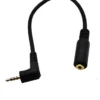 4 Pole stereo 2.5mm Male to 2.5mm Female Jack 90 Right Angled Male To Female Audio Adaptor Cable - Image 2