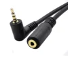 4 Pole stereo 2.5mm Male to 2.5mm Female Jack 90 Right Angled Male To Female Audio Adaptor Cable - Image 3